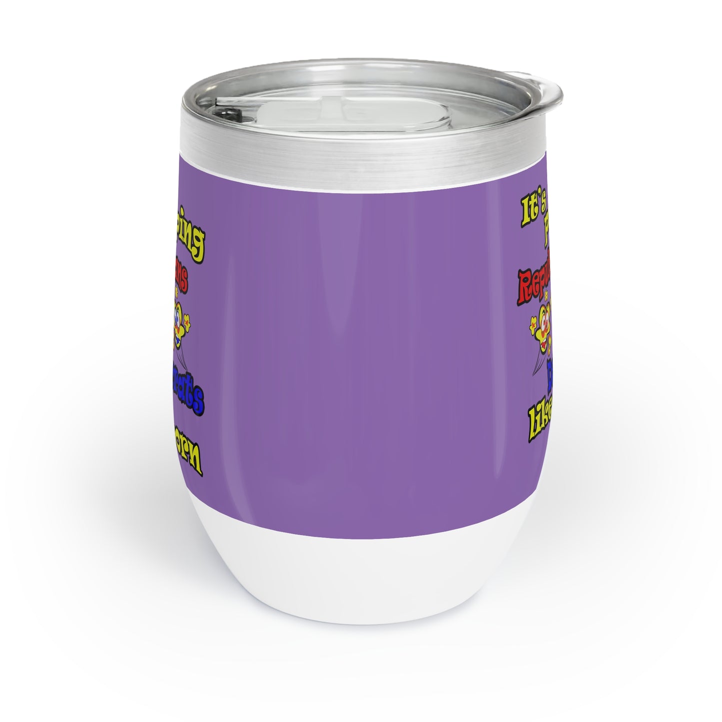 popping like popcorn - Chill Wine Tumbler (light purple)