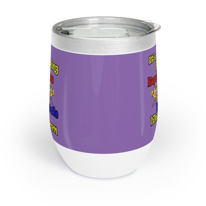 popping like popcorn - Chill Wine Tumbler (light purple)
