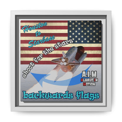 shoot for the stars - framed canvas art (brushed nickel)