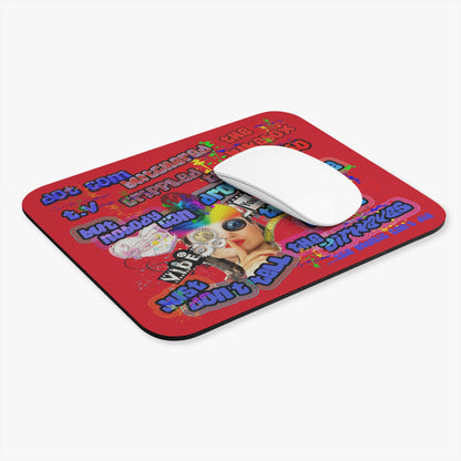 drop the beat - Mouse Pad (Rectangle) (dark red)