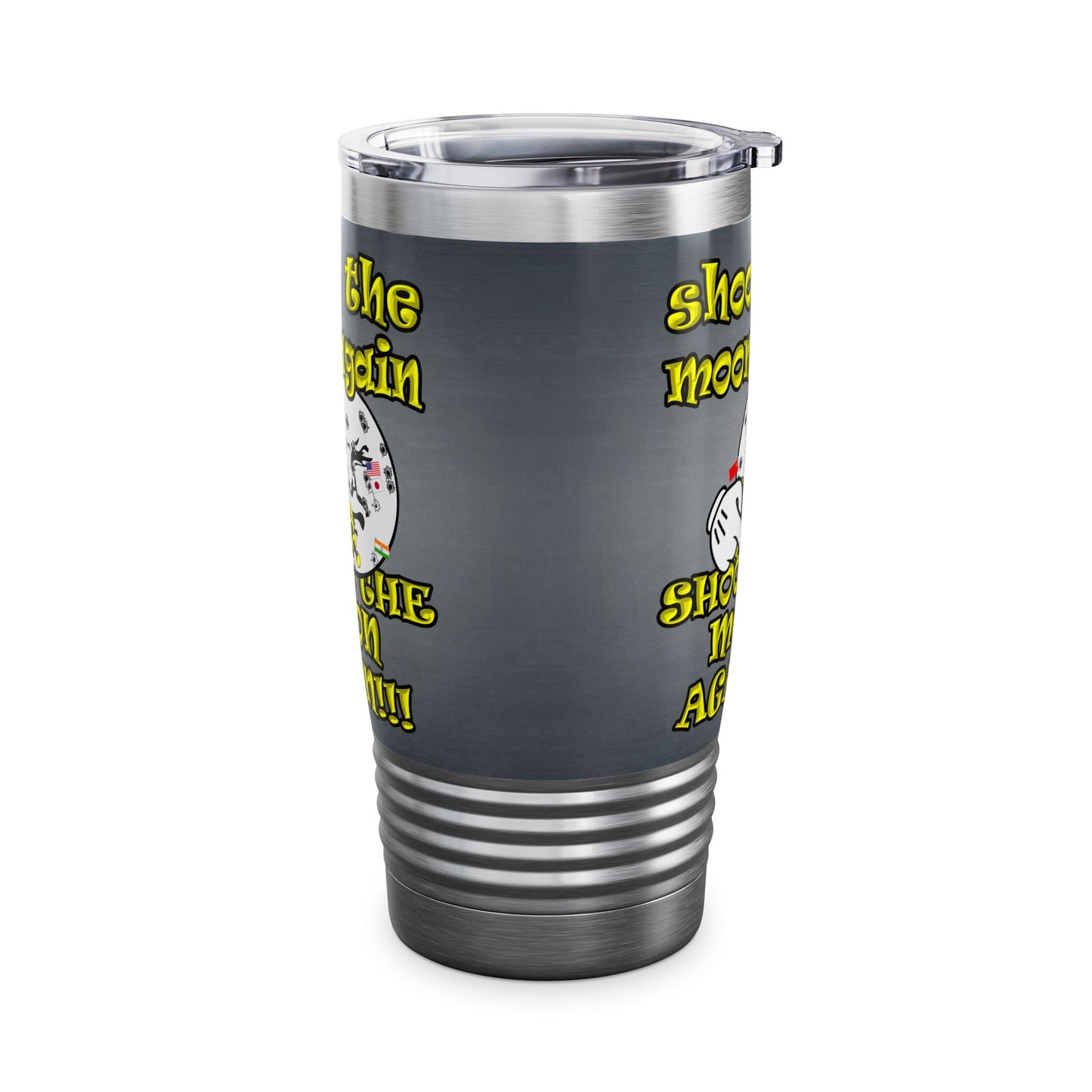 shoot the moon again - Ringneck Tumbler, 20oz (grey-light grey)