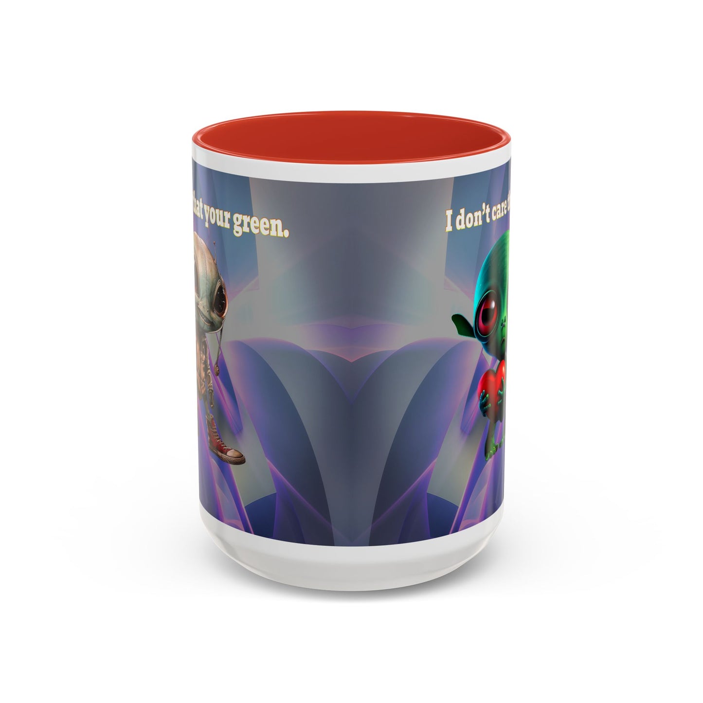 I don't care that your grey - Accent Mug (grey-pink wave)