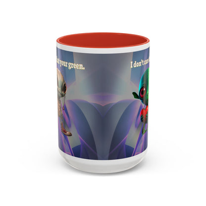 I don't care that your grey - Accent Mug (grey-pink wave)