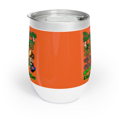 christmas spirits of boston - Chill Wine Tumbler (orange)