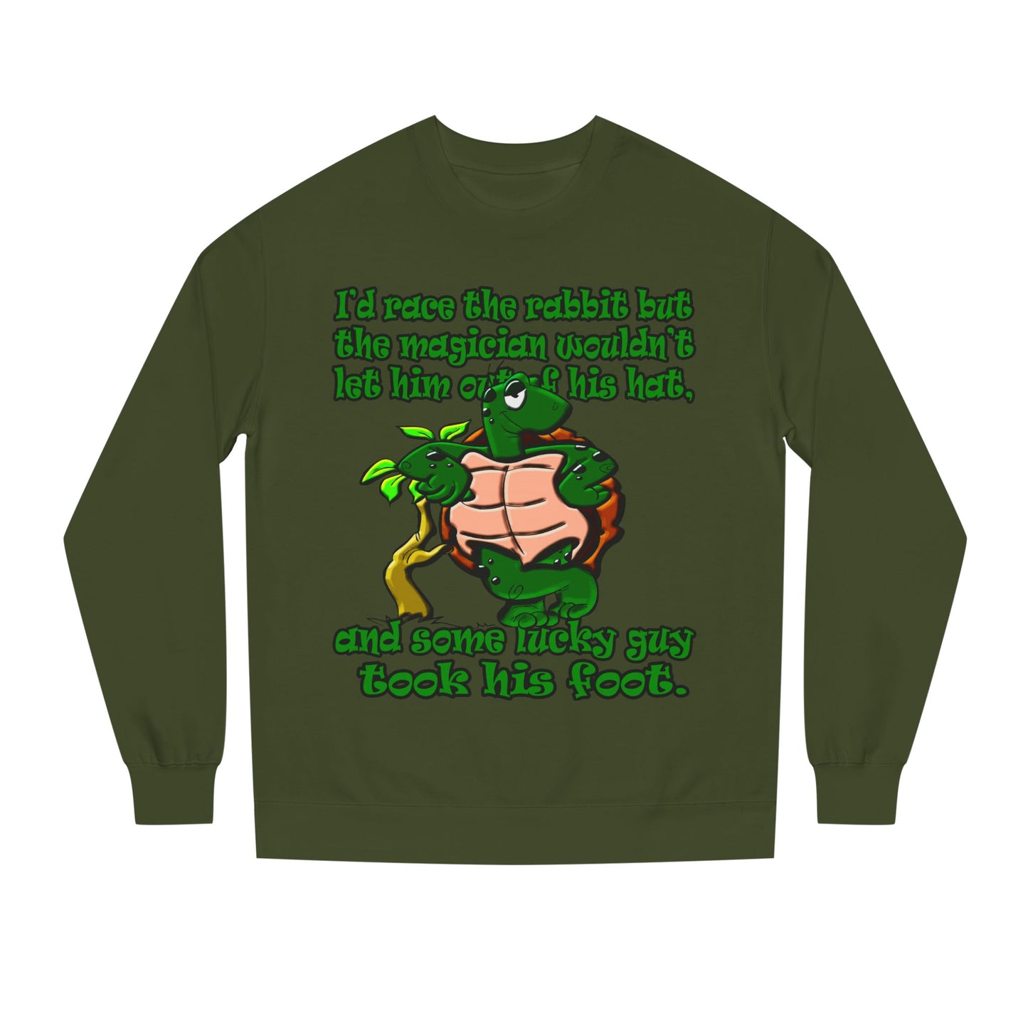 turtle race - Unisex Crew Neck Sweatshirt