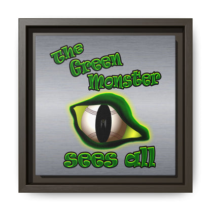 green monster - framed canvas art (brushed nickel)