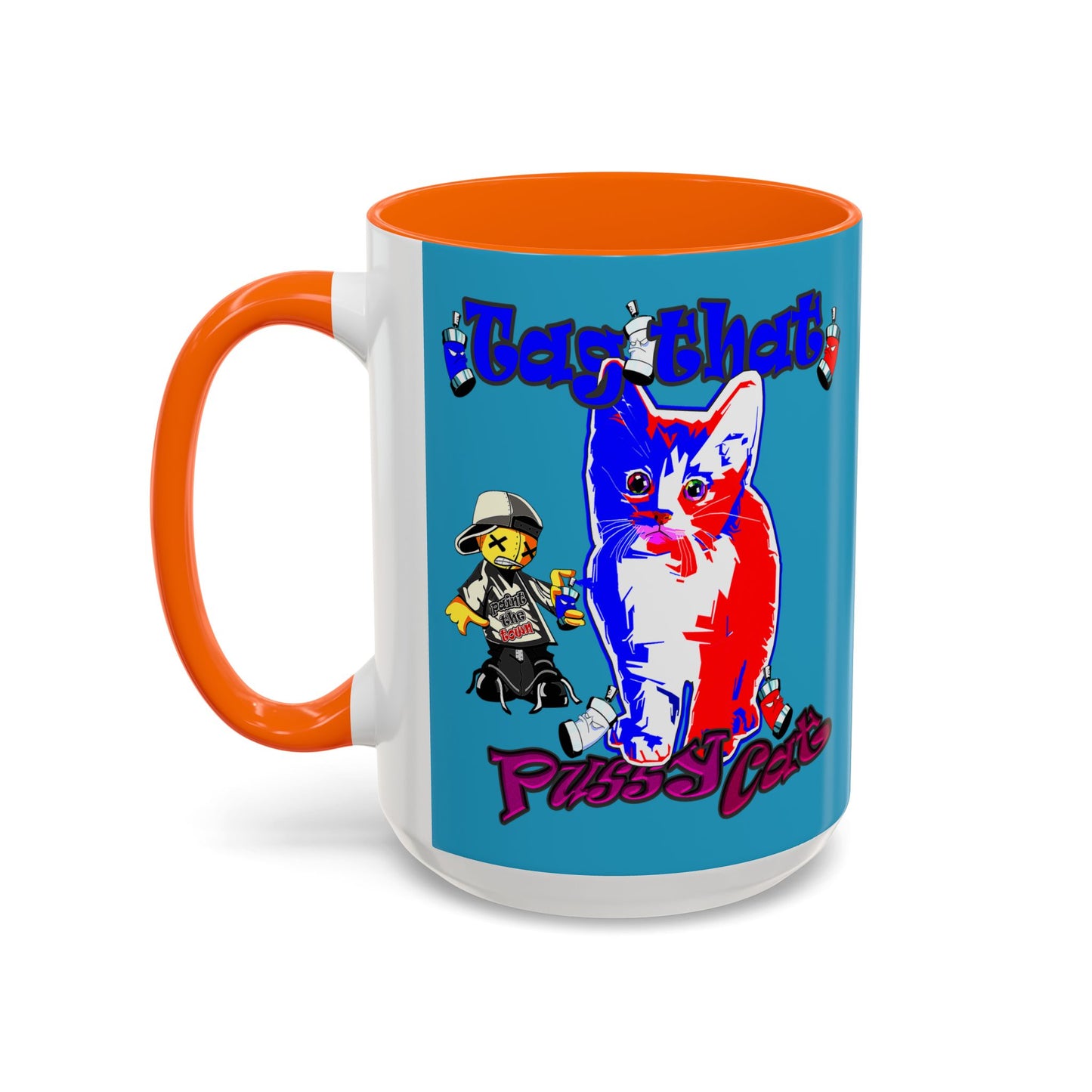 tag that - Accent Mug (turquoise)