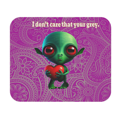I don't care that your grey - Mouse Pad (Rectangle) (pink swirl)
