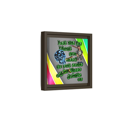 og - framed canvas art (rainbow split)