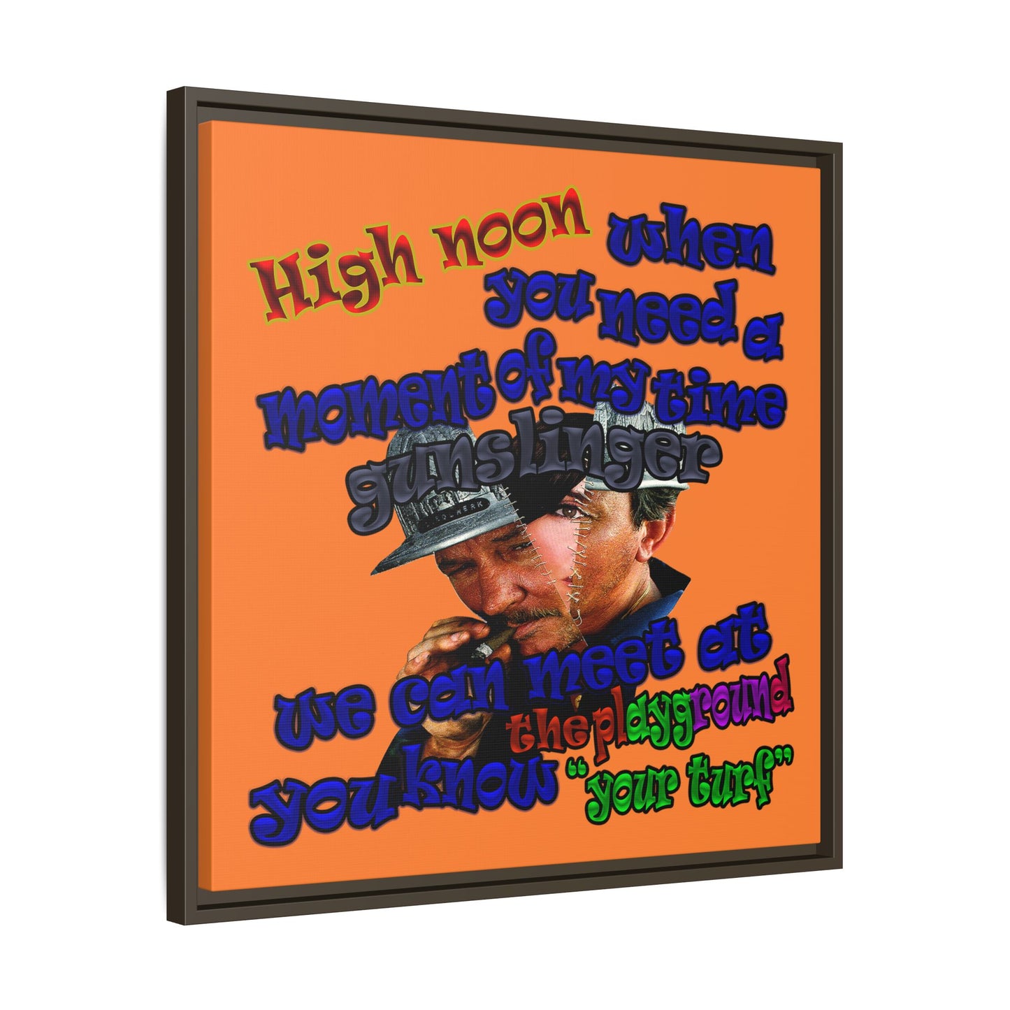 high noon - framed canvas art (crusta)