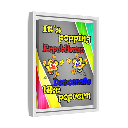 popping like popcorn - framed canvas art (rainbow split)