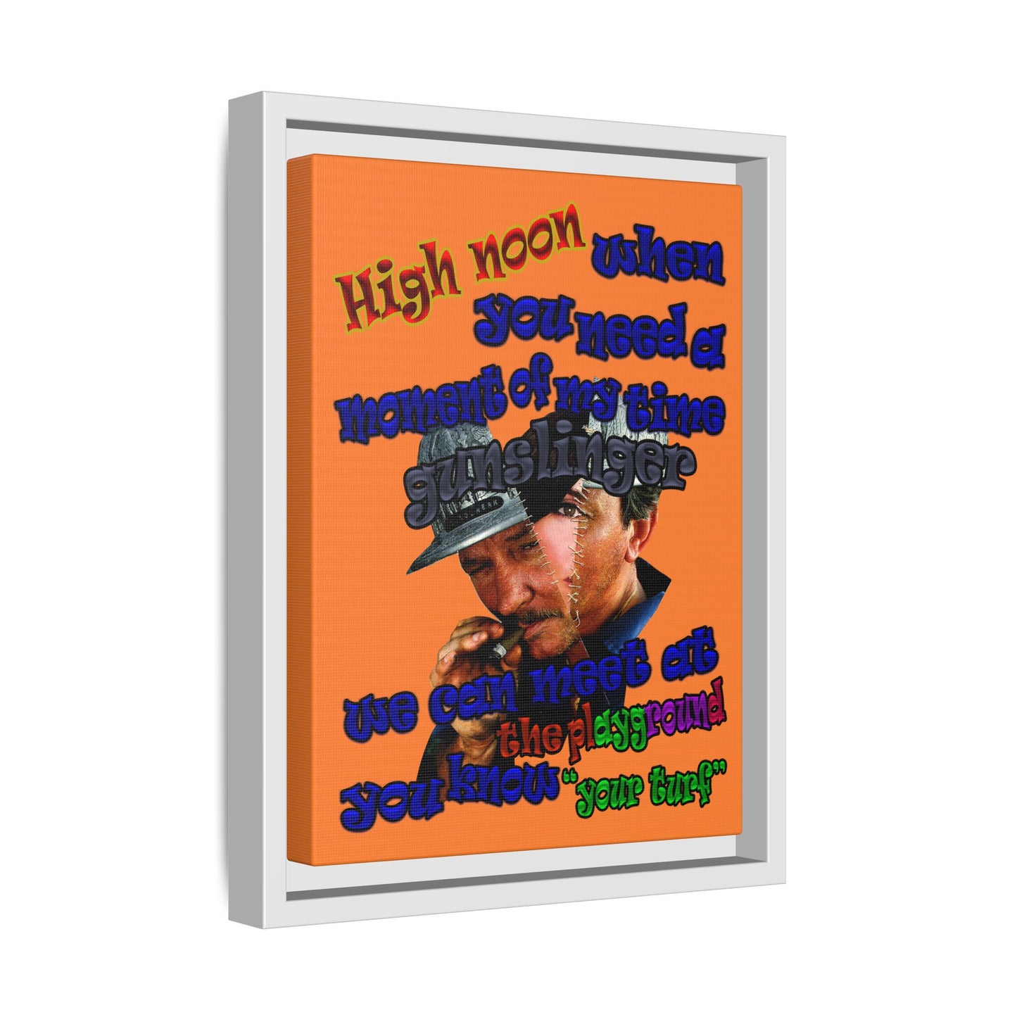high noon - framed canvas art (crusta)
