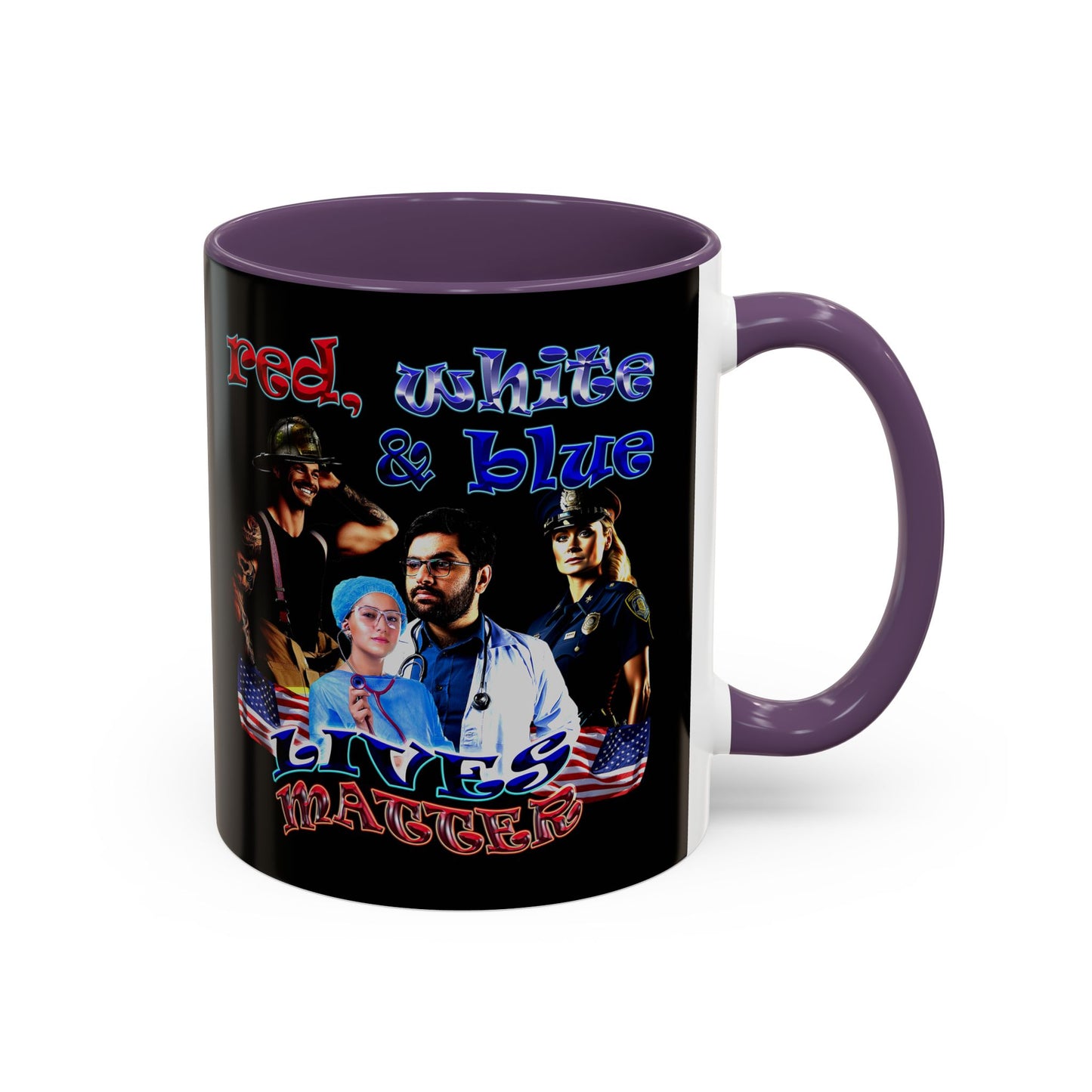 rw&b lives matter - Accent Mug (black)