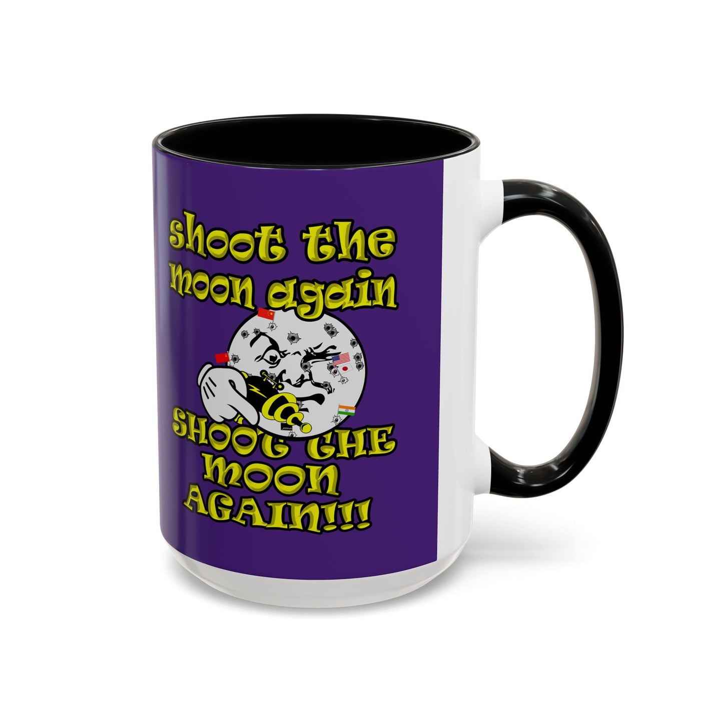 shoot the moon again - Accent Mug (purple)