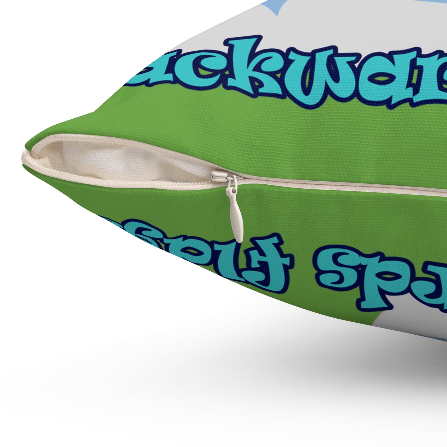 shoot for the stars - Spun Polyester Square Pillow - (green)