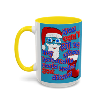 santa's shoes - Accent Mug (turquoise)