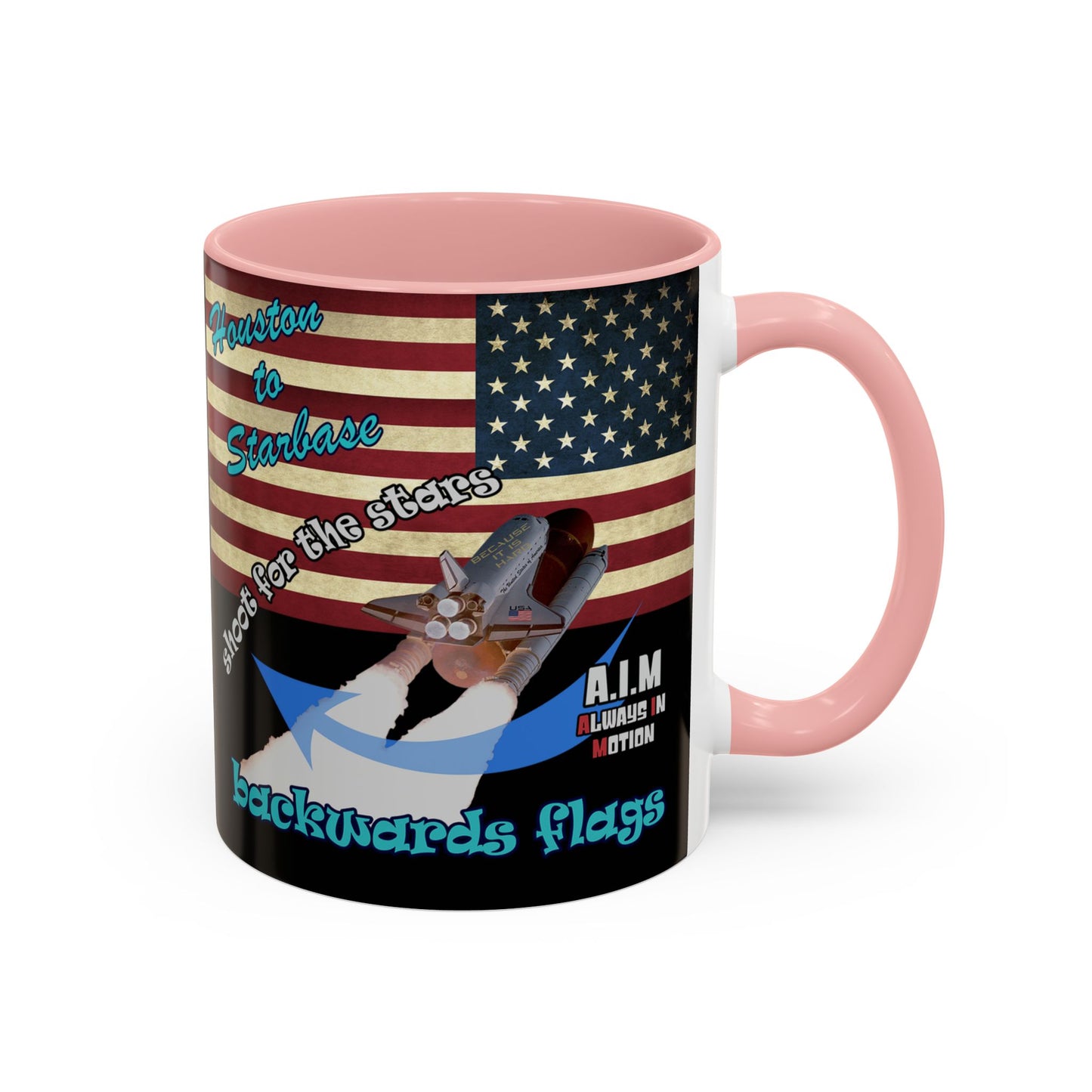 shoot for the stars - Accent Mug (black)