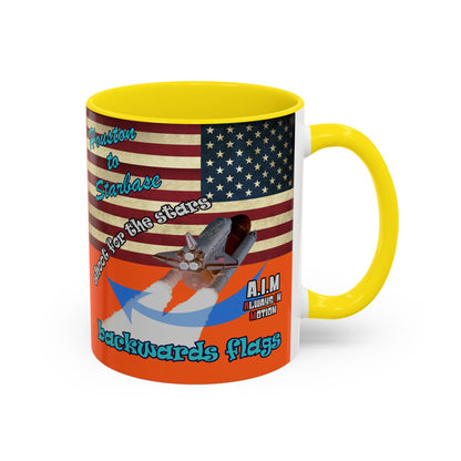 shoot for the stars - Accent Mug (orange)