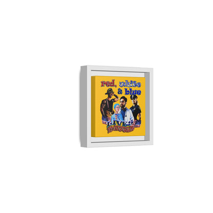 rw&b lives matter - framed canvas art (yellow)