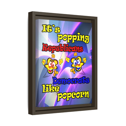 popping like popcorn - framed canvas art (grey-pink wave)