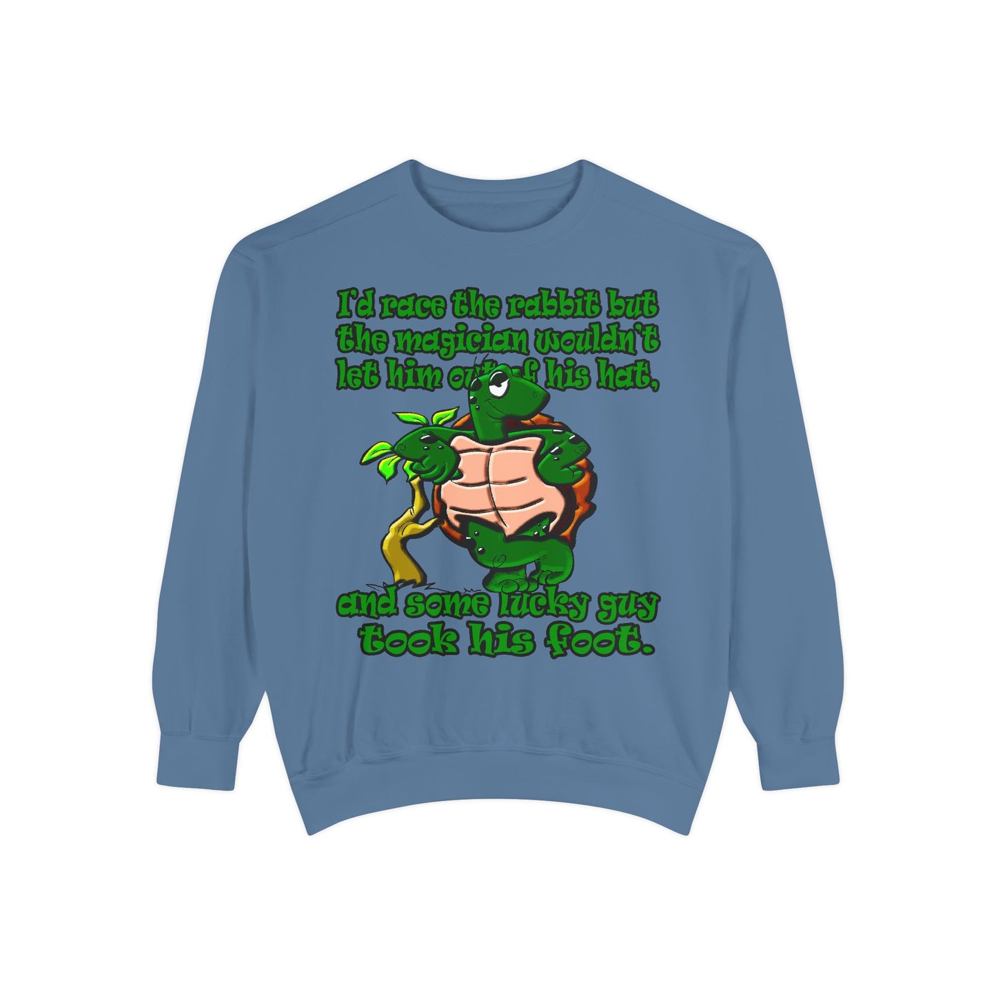 turtle race - Unisex Garment-Dyed Sweatshirt