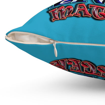 rw&b lives matter - Spun Polyester Square Pillow - (turquoise)