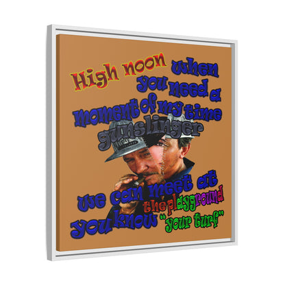 high noon - framed canvas art (light brown)