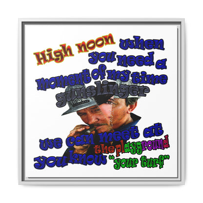 high noon - framed canvas art (white)