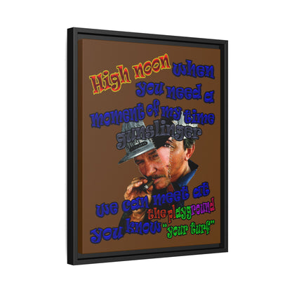 high noon - framed canvas art (brown)