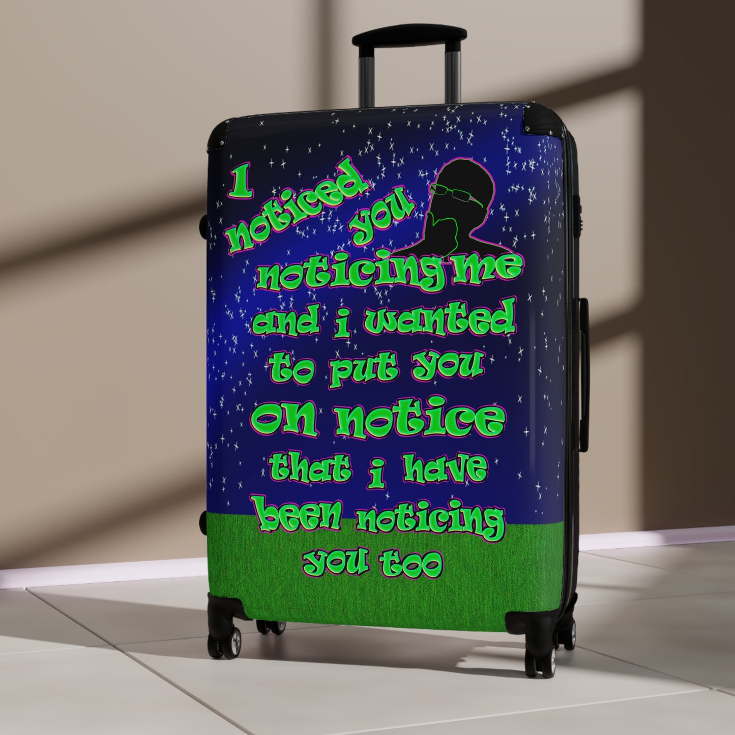 noticed you noticing - Suitcase ('snoops' background)