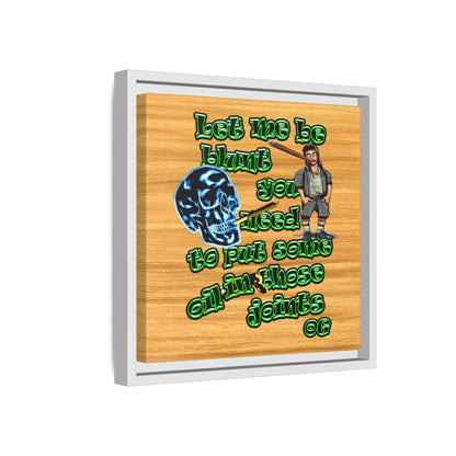 og - framed canvas art (butterscotch wood finish)