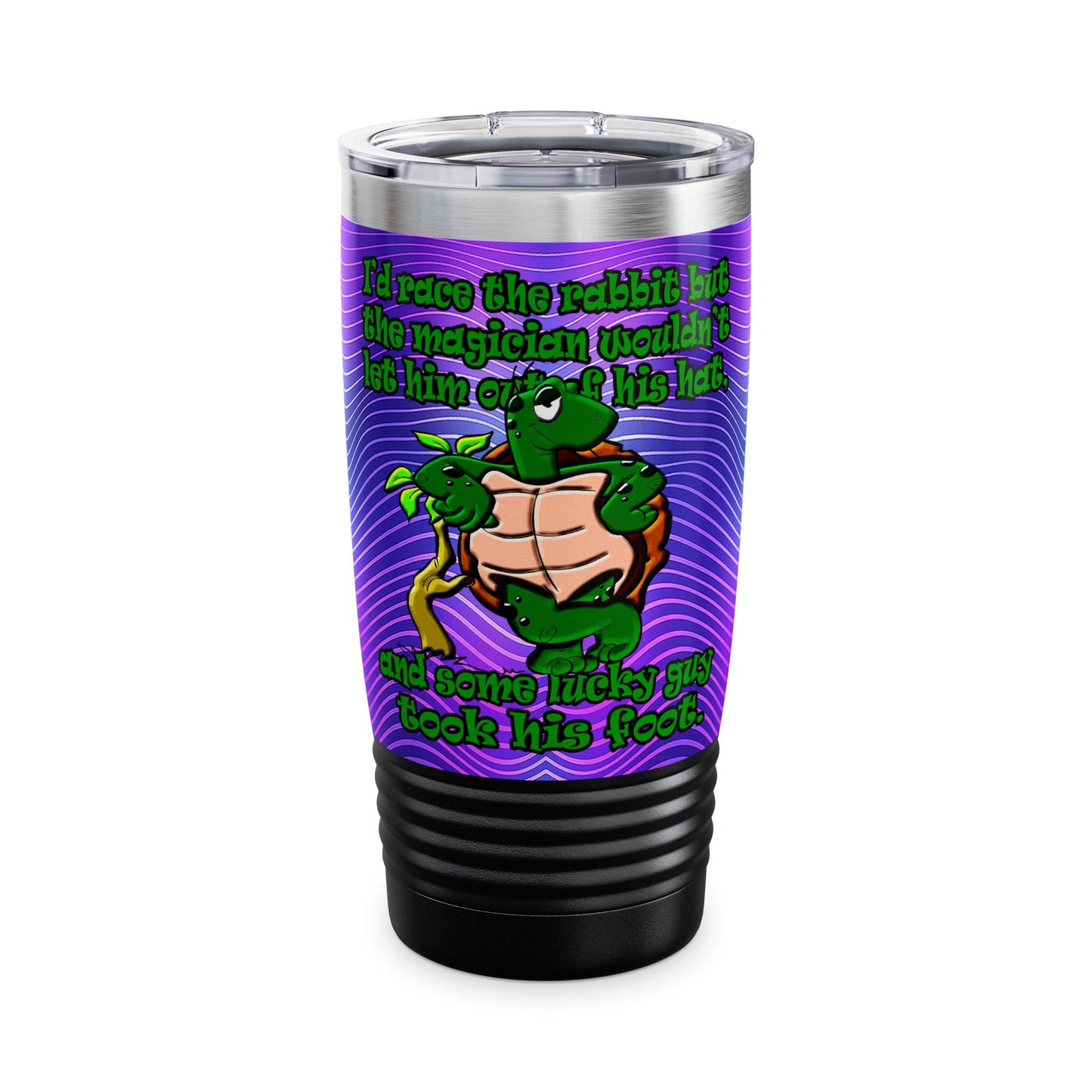 turtle race - Ringneck Tumbler, 20oz (purple wave)