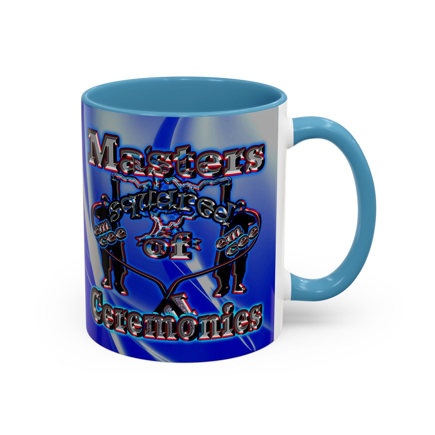 em cee squared - Accent Mug (blue-white wave)