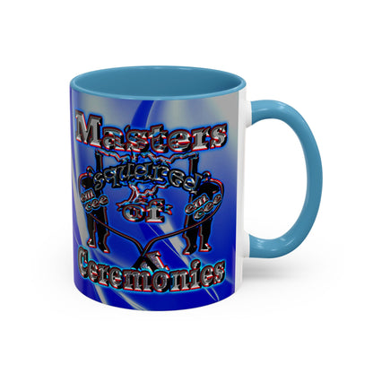 em cee squared - Accent Mug (blue-white wave)