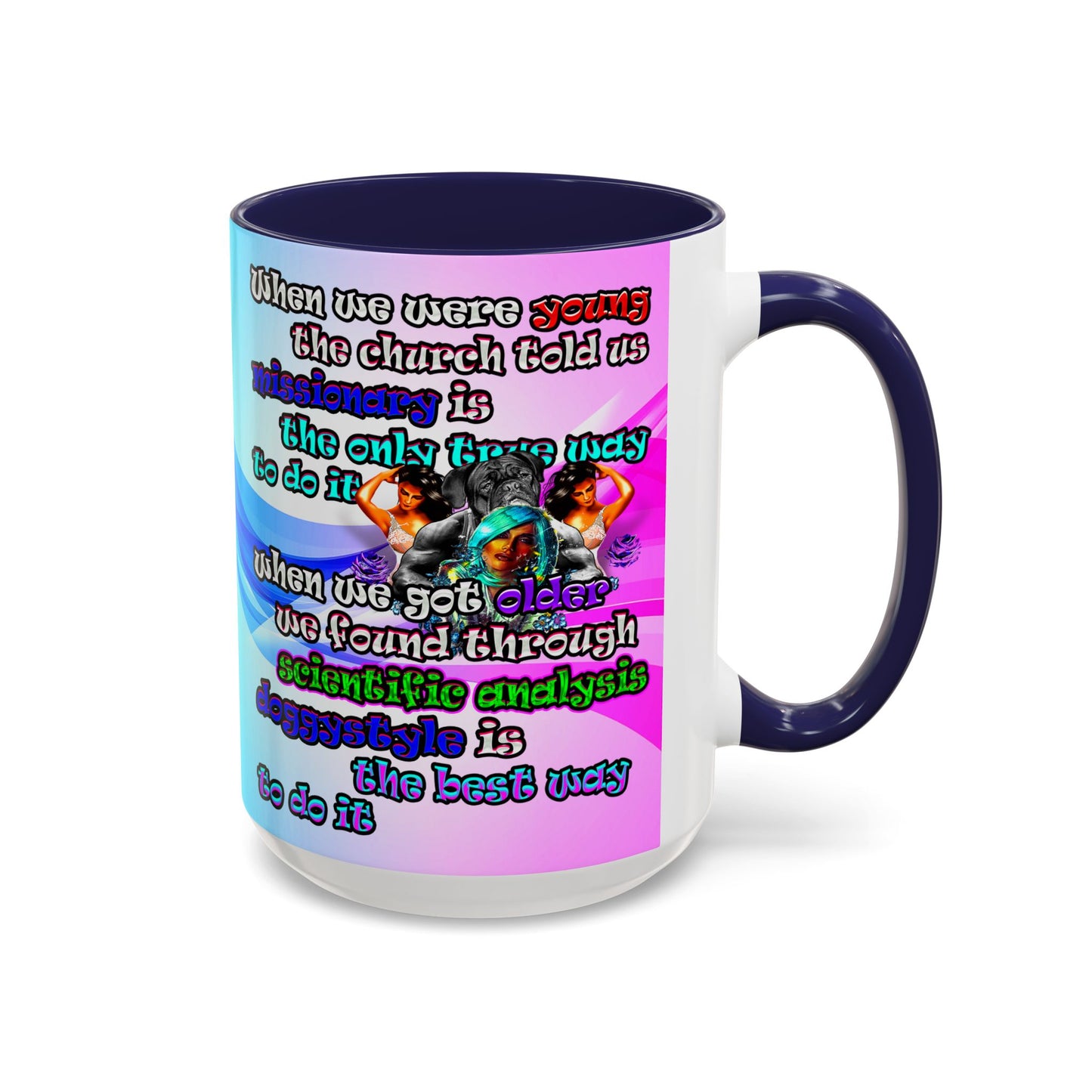 doggystyle - Accent Mug (light blue-pink wave)