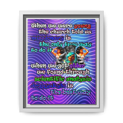 doggystyle - framed canvas art (purple wave)