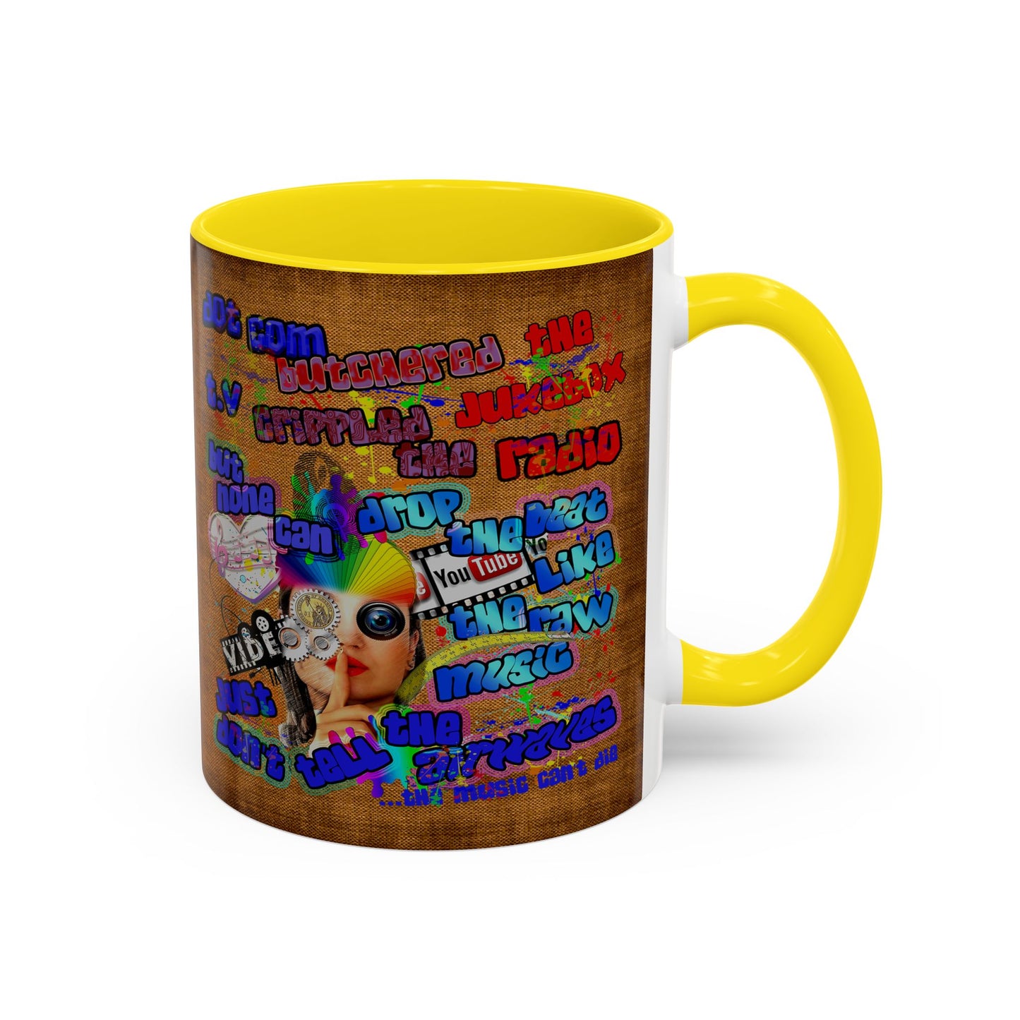 drop the beat - Accent Mug (brown papyrus)