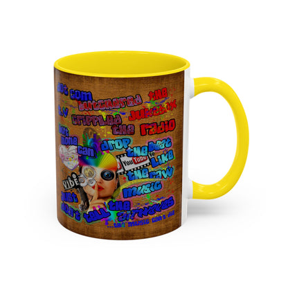 drop the beat - Accent Mug (brown papyrus)