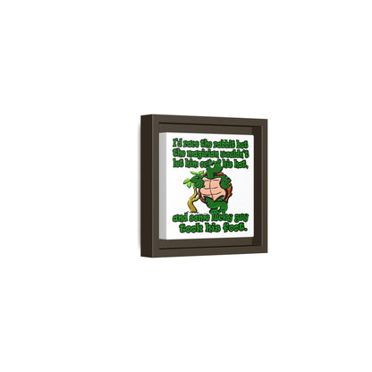 turtle race - framed canvas art (white)