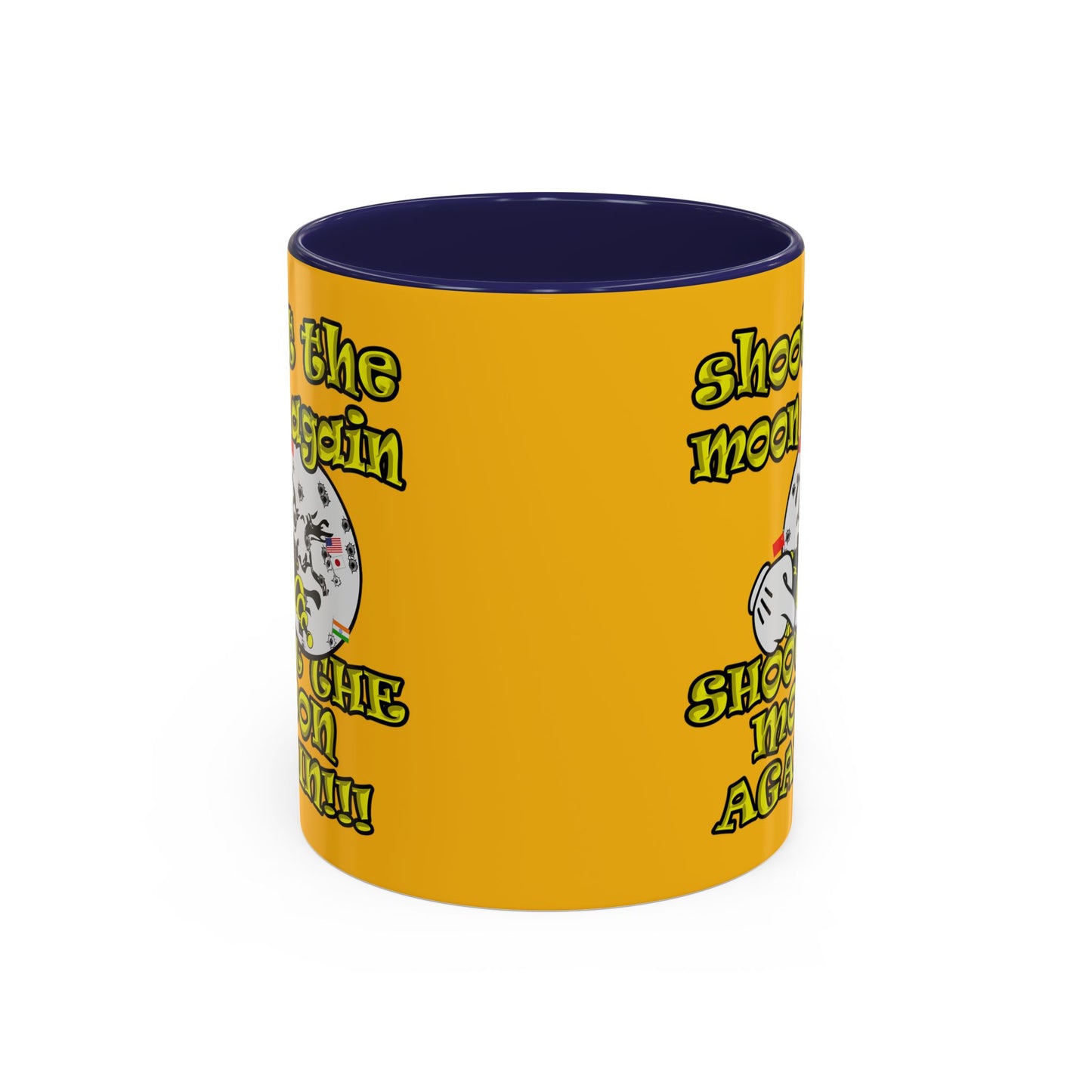 shoot the moon again - Accent Mug (yellow)