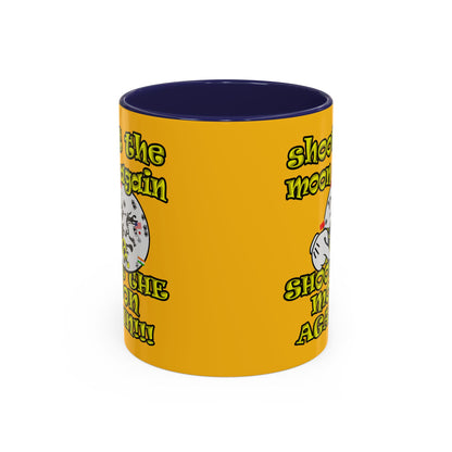 shoot the moon again - Accent Mug (yellow)