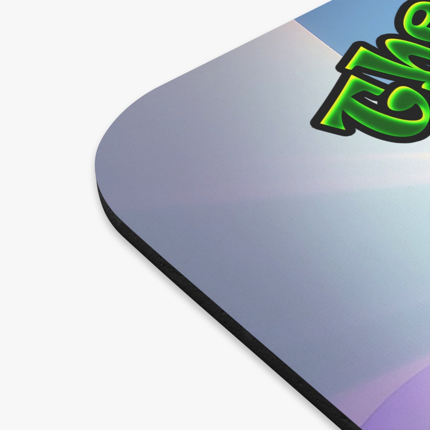 green monster - Mouse Pad (Rectangle) (grey-pink wave)