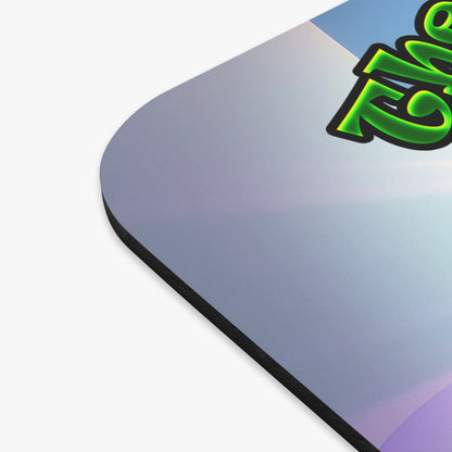green monster - Mouse Pad (Rectangle) (grey-pink wave)