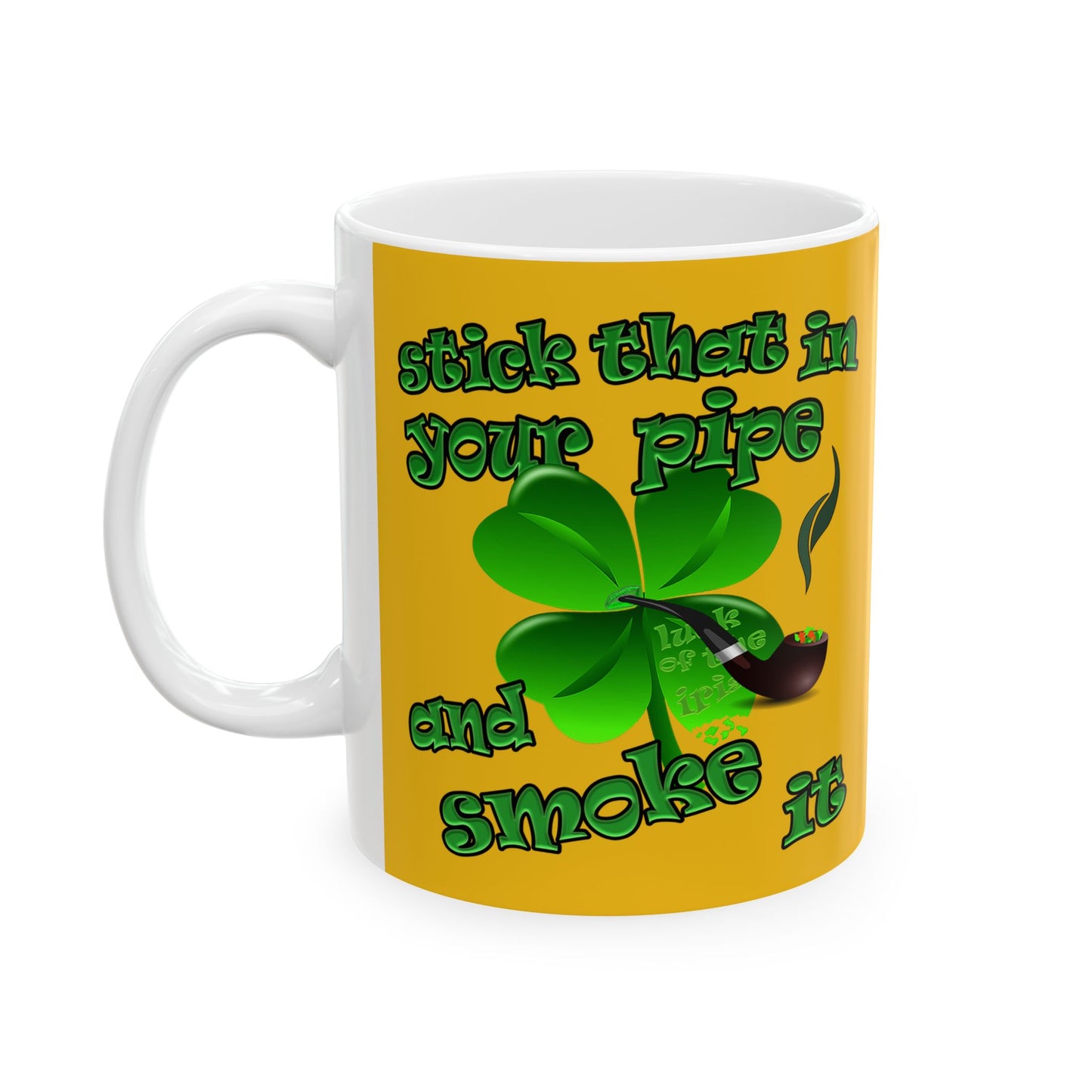 celtics logo - White Mug (yellow)