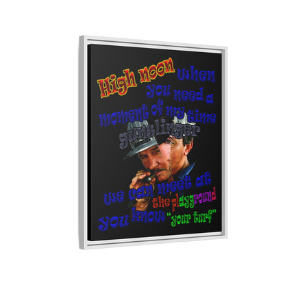high noon - framed canvas art (black)