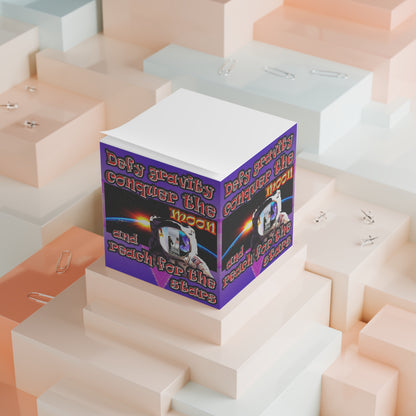 defy conquer reach - note cube (purple-pink wave)