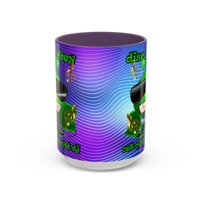 disc jockey - Accent Mug (purple wave)
