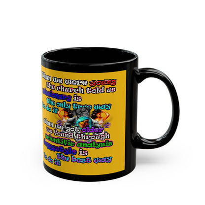 doggystyle - Black Mug (yellow)