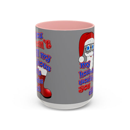 santa's shoes - Accent Mug (grey)