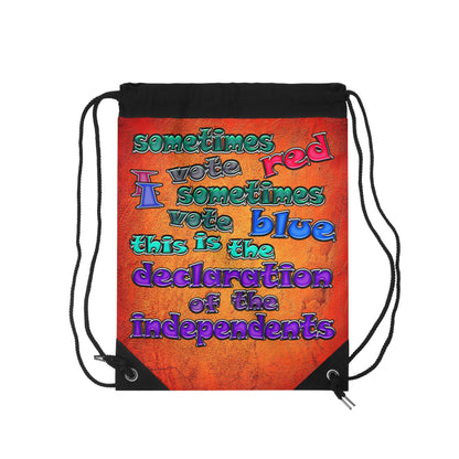 declaration of the independents - Drawstring Bag (burnt orange)